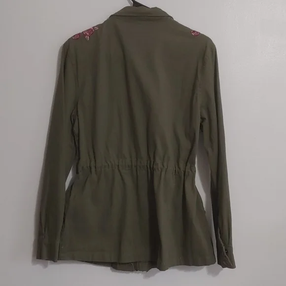 Francesca’s Military Style Olive Green Jacket - Picture 10 of 15